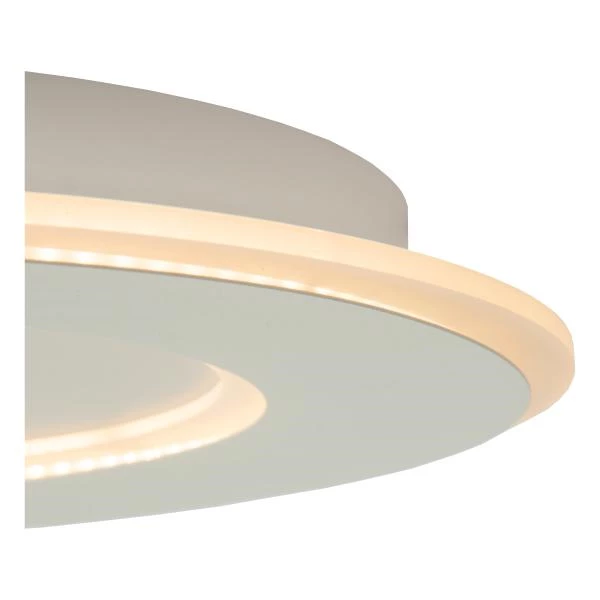 Lucide AXELLE - Flush ceiling light - Ø 39,6 cm - LED Dim. - 1x24W 2700K - 3 StepDim - White - detail 2